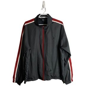 Starter Vintage Men's Gray Full Zip Windbreaker Track Jacket